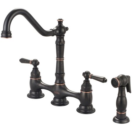 AMERICANA Two Handle Kitchen Bridge Faucet - Moroccan Bronze 2AM501-MZ